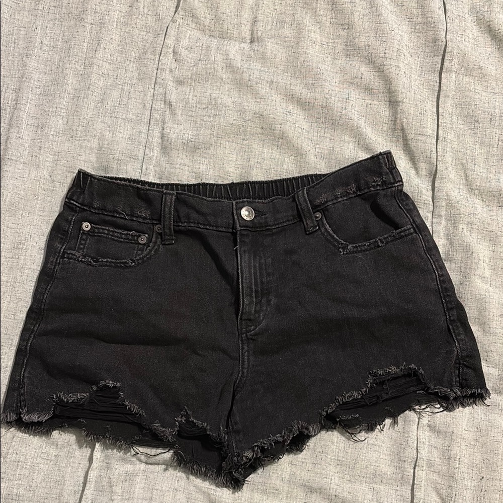 Black Denim Women's Shorts